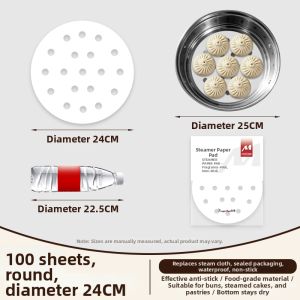 TAFUMAN | Non-stick Round Steaming Paper for Food