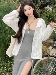 GUZILIAN | Korean Style Womens Loose Short Hooded Long Sleeve Sun Protection Shirt Summer New Design Casual Outerwear Commute Fashion