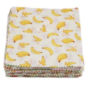 12Pcs/Set Fruit Series Printed Cotton Twill Fabric PatchworkSquare Shape Cloth Bundle For DIY Handmade Sewing&Quilting Material