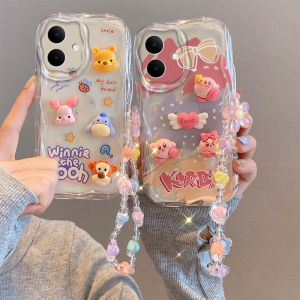 New Casing Infinix Smart 10 Smart10 InfinixSmart10 Hot Cute Cartoon 3D Dolls Flower Creative Anti-fall Shockproof Cream Phone Case with Fashion Flower Lanyard 2025