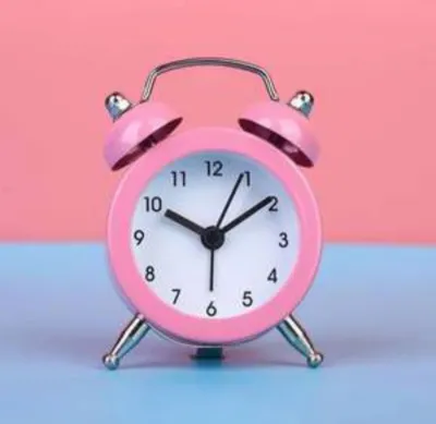 Đồng Hồ Báo Thức Mini (5cm)bằng thép hợp kim nhiều màuchạy êmnhỏ gọntiện lợi...☀️