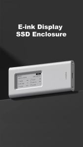 Hagibis | Hagibis M.2 NVMe SSD Enclosure with E-Ink Display 10Gbps Ink Screen Aluminum External SSD Case for 2230/2242/2260/2280 SSDs