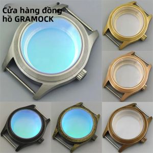 Vỏ Đồng Hồ Phi Công GRAMOCK 39mm Bằng Thép Không Gỉ Với Kính Sapphire Xanh Lam Chống Nước Phù Hợp Với Bộ Máy NH34 NH35 NH36 Miyota9015 ETA2824 PT5000