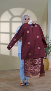 Baju Kurung Kedah Songket Tenun Bunga Tabur | Baju Kurung Kedah Moden 2024 | Baju Kurung Sulam Viral