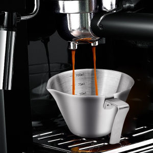 Espresso Measuring Cup with Scale Mark Stainless Steel Silver Extraction Stirring Measuring Cup100ml