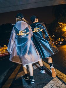 Trendy Waterproof Raincoat Korean Style Adult Windbreaker Transparent Sunscreen Mens Couple Outdoor Poncho Fashionable Womens Jacket