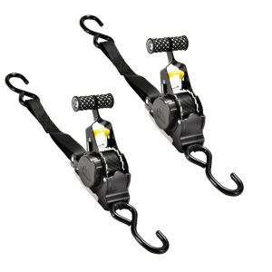 Winnereco 2Pcs Self-Winding Lashing Straps Maximum Load 680KG Auto Reel Ratchet Straps 3.3M Automatic Shrink Tensioner for Luggage