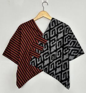 CROP TOP ETNIK BATIK MODEL OVER SIZE ATASAN TENUN BLUS KANTOR ATASAN SONGKET OUTER TENUN