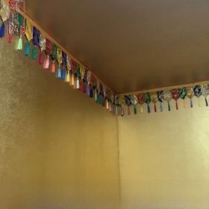 Mini Decorative Wall Hanging for Tibetan Corridor Passage Altar Bright Color Skirt Curtain Small Size Wall Surrounding Decoration