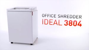 IDEAL 3804 CC 2 x 15mm Micro Cut Paper Shredder For Large Format - 13 sheets (165L) Mesin Penghancur Kertas Heavy Duty Shredder Mesin Perincih
