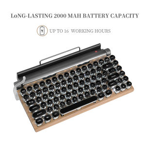 Mechanical Keyboard Wireless Bluetooth keyboards Dot retro typewriter Computer Keyboard For PC Laptop 83 keys Gaming keyboards