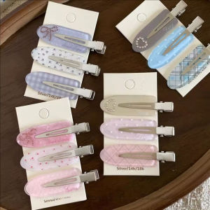 3Pcs/set Korean Style Sweet Hair Clips Sparkling Rhinestone Love Design Side Bangs Hairpin Fashion Hair Accessories