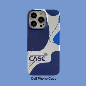 Abstract Blue Creative Frosted iPhone12/13 pro Max Protective Case Compatible with XS/XR Apple 11 7/14 pro Hard Shell Cover