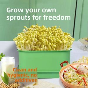 Food Grade Seedling Tray Bean Sprout Germination Pot Home Use Bean Sprout Maker Yellow Green Bean Sprout Growing Container