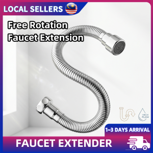 Universal Kitchen Sink Tap Extender Bendable Stainless Steel Faucet Extension Tube Anti-Splash Water Nozzle Replacement