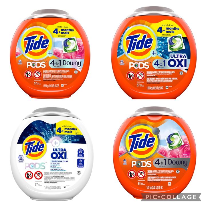 Tide PODS Liquid Laundry Detergent Soap Pacs, 4n1 Ultra Oxi, HE