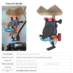 MWUPP | Đế Kẹp Điện Thoại Chống Sốc Chống Trộm Cho Xe Máy và Xe Đạp Điện