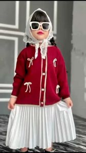 CARDIGAN RAJUT ANAK USIA 5-12 TAHUN TERBARU KEIKO KNITWEAR