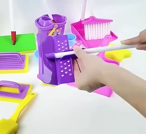 Aoduoyaya Kids Mini Broom Dustpan Brush Set Detachable Household Cleaning For Boys And Girls Toy