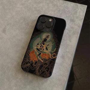 Puxian Bodhisattva New Chinese Style Suitable for Apple IPhone7/8/X/Xr/11/12/13pro/14/15Promax Creative Feilin Niche Style Stylish Men and Women Classy Sense Chinese Fad Style Phone Case