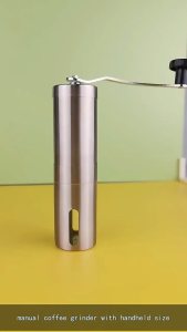 Portable Manual Coffee Beans Grinder Stainless Steel Hand Cranked Grinder Adjustable Coarseness