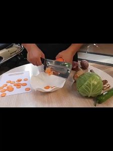 LMETJMA Cabbage Shredder Slicer Double‑Blade Stainless Steel Cabbage Cutter Chopper Kitchen Sauerkraut Cutter Coleslaw Grater