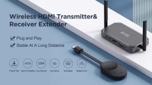 พร้อมส่งจาก กทม ประกันไทย Hagibis G9W Wireless HDMI Transmitter and Receiver Wireless HDMI Extender Kits Wireless Display Dongle Plug and Play
