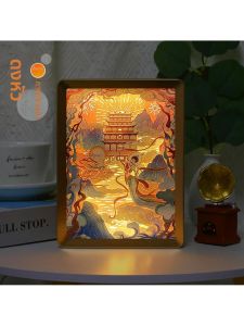 FENGHONGTAO | Đèn Đêm Khắc Giấy 3D