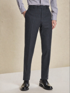 Business Dress Striped Iron Grey Versatile Mens Trousers