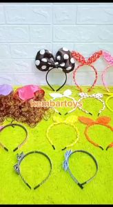 [BELI 1 GRATIS 1] Aksesoris Rambut Anak Bando Minnie Mouse Dewasa Polka Love