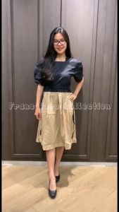 Rolling 2Tones Dress 1067 Bahan katun paris Ld 102cm P 105cm