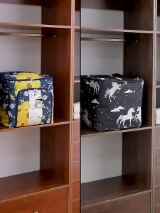 Túi Vải Đựng Quần Áo Chăn Ga Nắp Khóa Kéo Cỡ Lớn Gấp Gọn  Hình Phi Hành Gia Hàng Cao Cấp