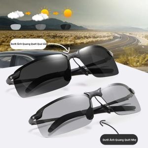 Kính Râm Phân Cực Thông Minh Photochromic Dành Cho Nam Đổi Màu UV400 Bảo Vệ Kính Nhìn Ngày Và Đêm Để Lái Xe Và Câu Cá