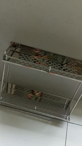 [ FERRUM ] Rak Shampo Kamar Mandi Tempat Shampo Sabun 2 Susun 4002B Stainless Steel Kotak / Tengah