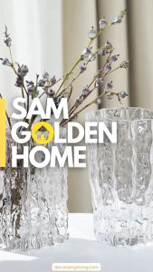 Bình Hoa Glitter Thủy Tinh Cao Cấp Decor Phòng Khách Bàn Tiệc Sang Trọng Hiện Đại Phong Cách Châu Âu