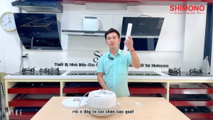 Quạt Tuần Hoàn Không Khí Điều Hoà Xoay  Lên Xuống Trái Phải Tạo Luồng Gió Xoắn Ốc SHIMONO SM-CF36SW