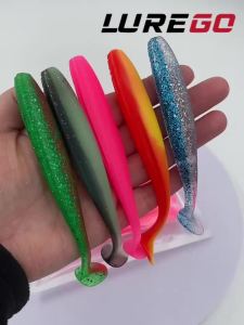 5 Mồi Câu Mềm Hình Chữ T Có Rãnh Phía Sau Dài 12CM Dùng Cho Câu Jigging Chậm Mọi Loại Nước - Dành Cho Cá Mú Và Cá Ribbon Nhiều Màu Sắc.