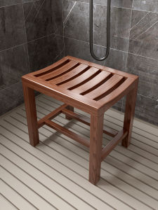 Bathroom Safety Chair Wooden Bathing Stool for Pregnant Women And Elderly People Home Use Solid Wood Bench Modern Minimalist Style