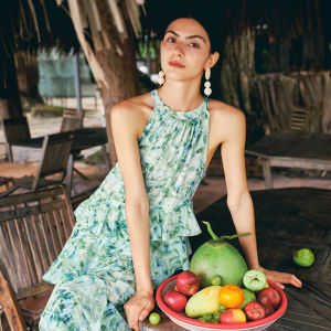 Koradior | French Holiday Style Neck-Hung Youthful Romantic Dress