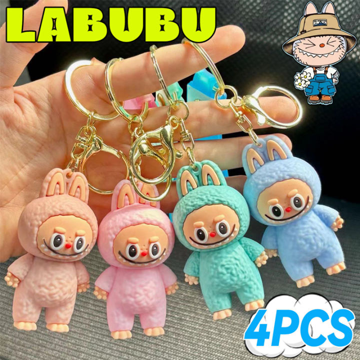 4PCS Cartoon Labubu Keychains Cute Anime Sheep Labubu Bag Pendant 720x720q80 