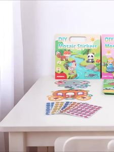 Princess Animal Traffic DIY Mosaic Stickers Mirror DIY Craft For Kids Sticker Paintable Graffiti Educational Toys