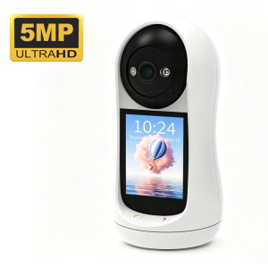 2K Home Baby Monitor with 2.8 IPS Screen PTZ WiFi Indoor 5MP Security Cam with Human Tracking Two-Way Audio Video Call ICsee
