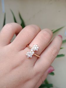 CINCIN EMAS KEMBANG TINGKAT FULL PERMATA LAPIS EMAS