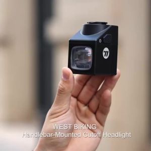 WEST BIKING 1600LM Bicycle Headlight Wireless Remote Control Anti-Glare Bike Light Type-C Charging Waterproof Bike Front Light