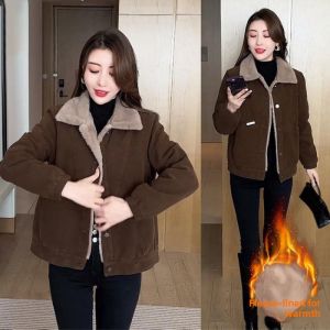 QIAOXIZI | Warm & Thick Winter Coat for Women Plus Size Loose Fit Slimming Concealing Moms Coat