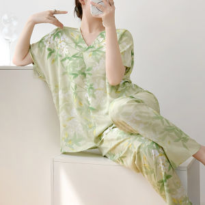 KASIHAN | Lightweight Breathable Cotton Silk Sleepwear Set 2 Pieces