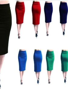 Solid Color High Waisted Hip Hugging Skirt Pure Color High Waist Silm Bodycon Dress