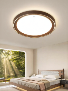 HUIPU ZHAOMING | Retro Walnut-colored Ceiling Light