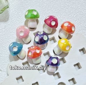 4pcs manik jamur luxury uv manik manik bahan kerajinan diy