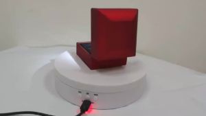 Jewelry Box Square Wedding Ring Case Pendant Box Gift Box With LED Light Valentines Day Present Engagement Wedding Ring Case